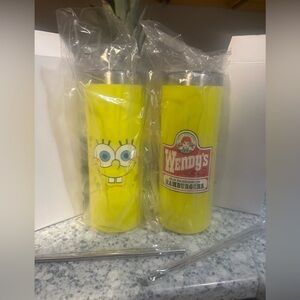 SpongeBob X Wendys "Krabby Patty Kollab" Tumblers SquarePants' 25th anniversary